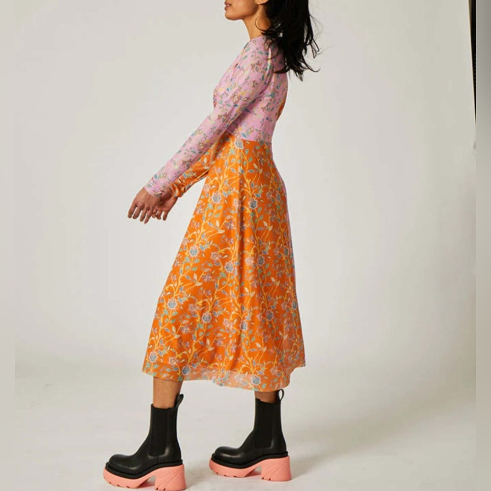 Rachel Antonoff Olivia Long Sleeve Midi Dress, NEW - Picture 2 of 15